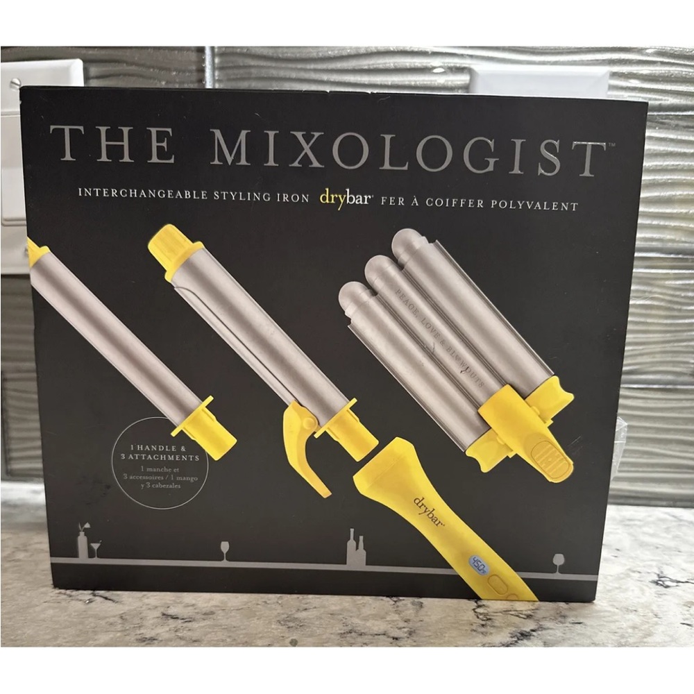 New DRYBAR Ulta Mixologist Interchangeable Hair Styling Curling Iron Wand Waver